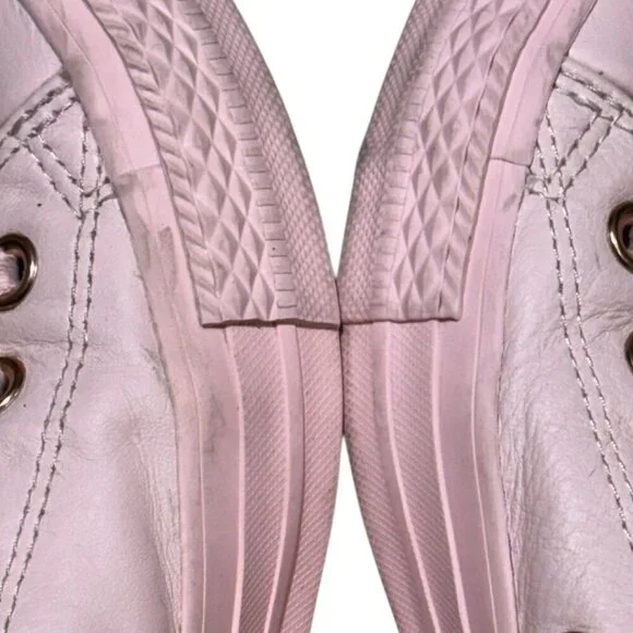Converse Chuck Taylor All Star Low Pink Leather Rose Gold Accents Size 7 - Picture 3 of 10